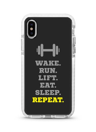 Protective Case Cover For Apple iPhone XS Max Routine (Grey) Full Print - v1555073294/N23555216A_1