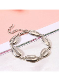Pearl in Oyster Silver Plated Seashell Bracelet 