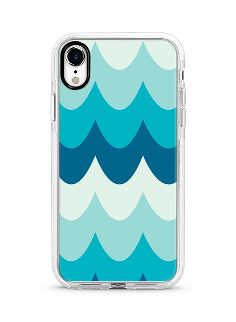 Protective Case Cover For Apple iPhone XR Wavy Waves Full Print