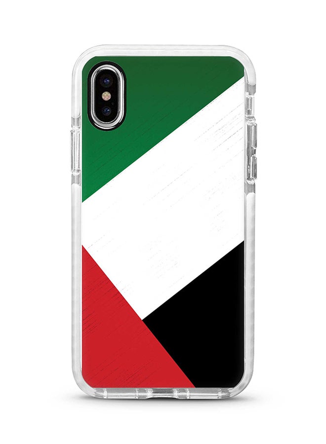 ستايلايزد غطاء حماية واق لهاتف أبل آيفون XS ماكس نمط مطبوع بنقشة علم الإمارات العربية المتحدة
