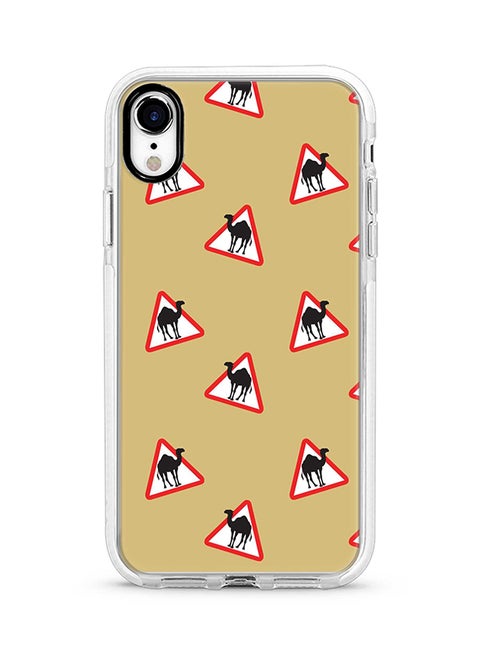 Protective Case Cover For Apple iPhone XR Camel Signs Full Print