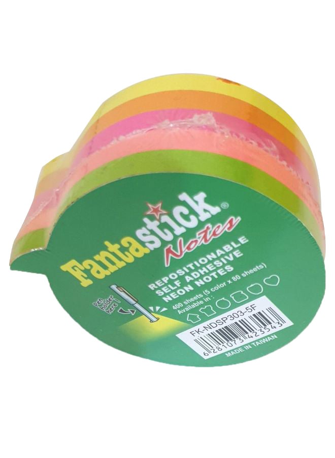 Fantastick 5-Piece Self Sticky Notes Multicolour 