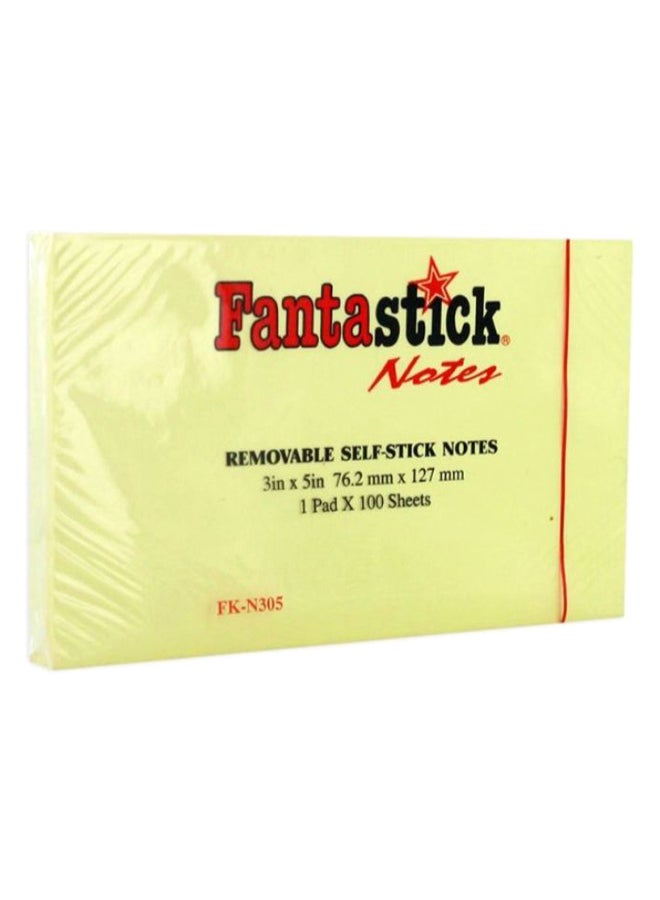 فانتاستيك طقم أوراق لاصقة للملاحظات من 12 قطعة أصفر