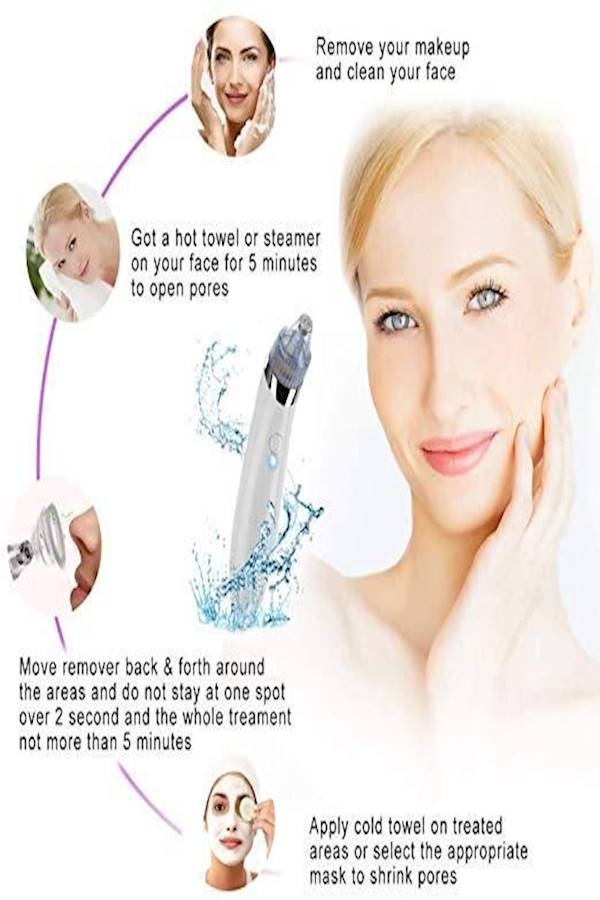 Pore Cleanser And Blackhead Remover Kit White/Silver/Clear - Image 4