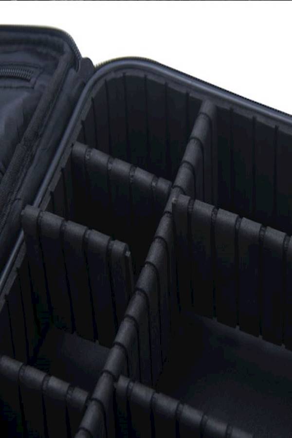 Double Layer Portable Makeup Bag Black - Image 2