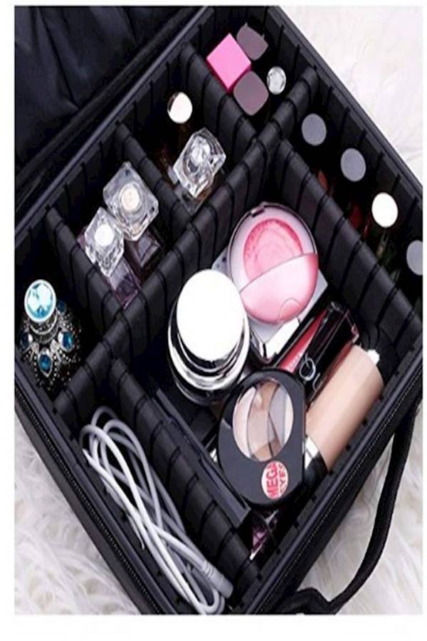 Makeup Organizer Bag Black - Image 2