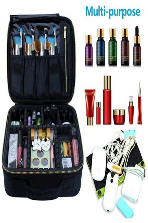 Makeup Organizer Bag Black - Image 3