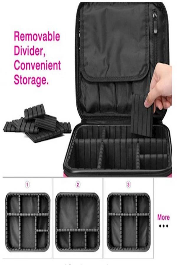 Makeup Organizer Bag Black - Image 5