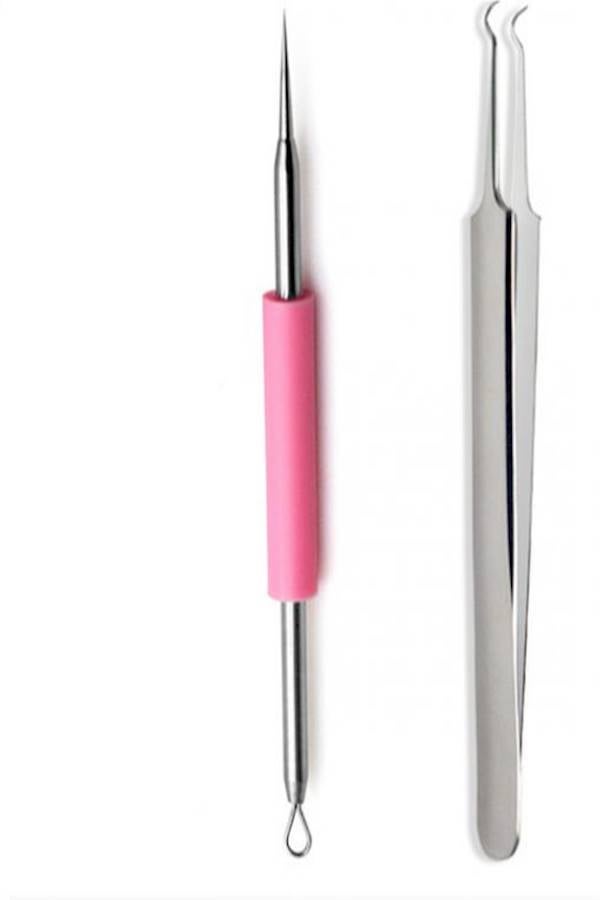Generic 2-Piece Blemish Remover Tool Pink/Silver  - Image 1