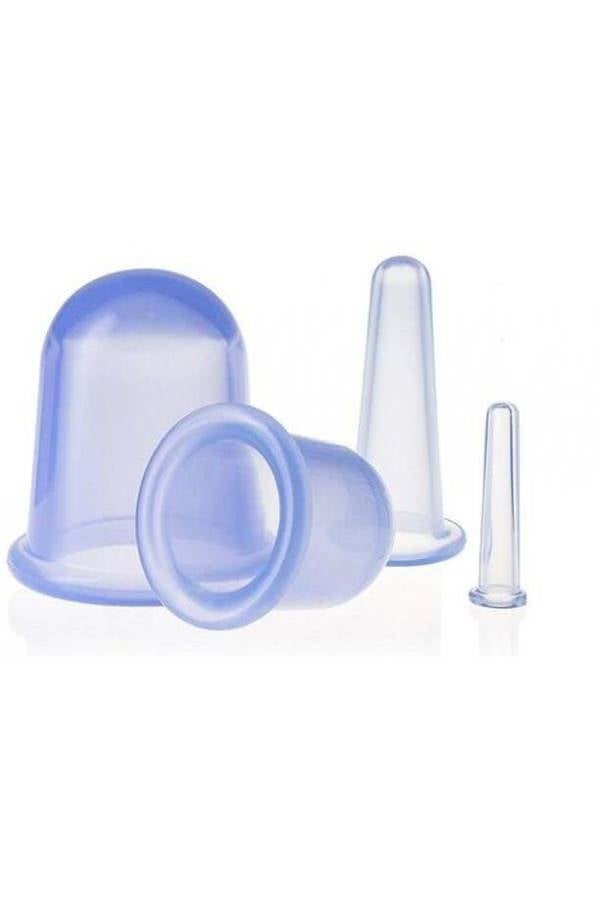 4-Piece Vacuum Cupping Cup Set Clear 160grams - Image 1