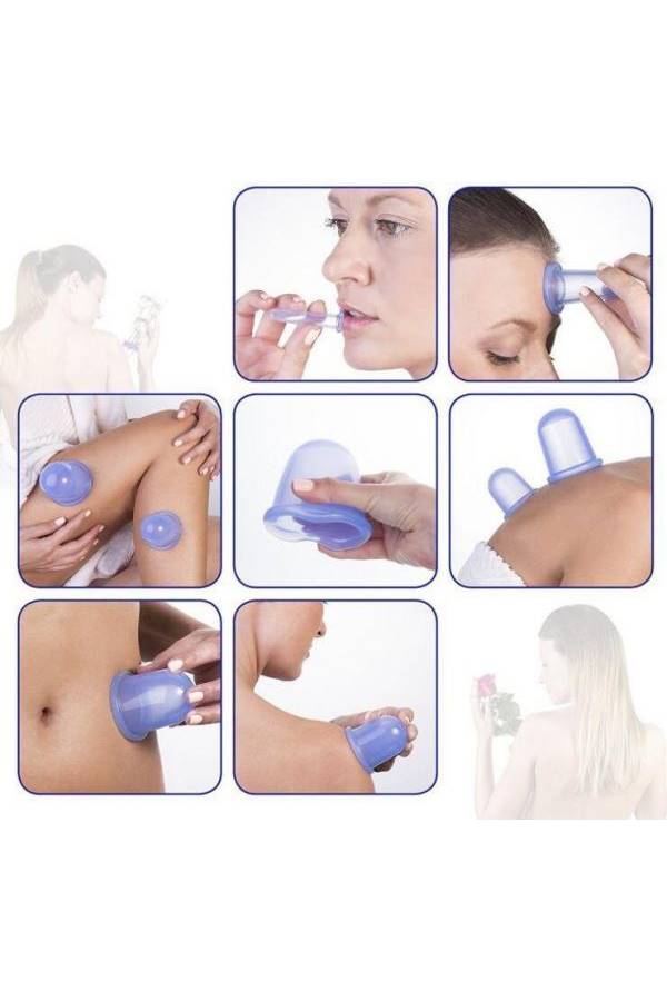 4-Piece Vacuum Cupping Cup Set Clear 160grams - Image 2