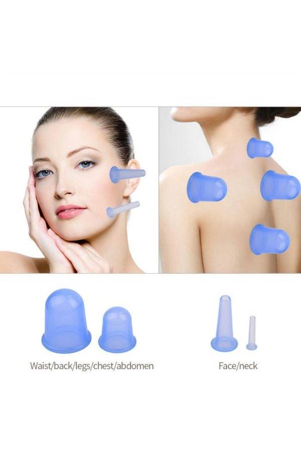 4-Piece Vacuum Cupping Cup Set Clear 160grams - Image 3