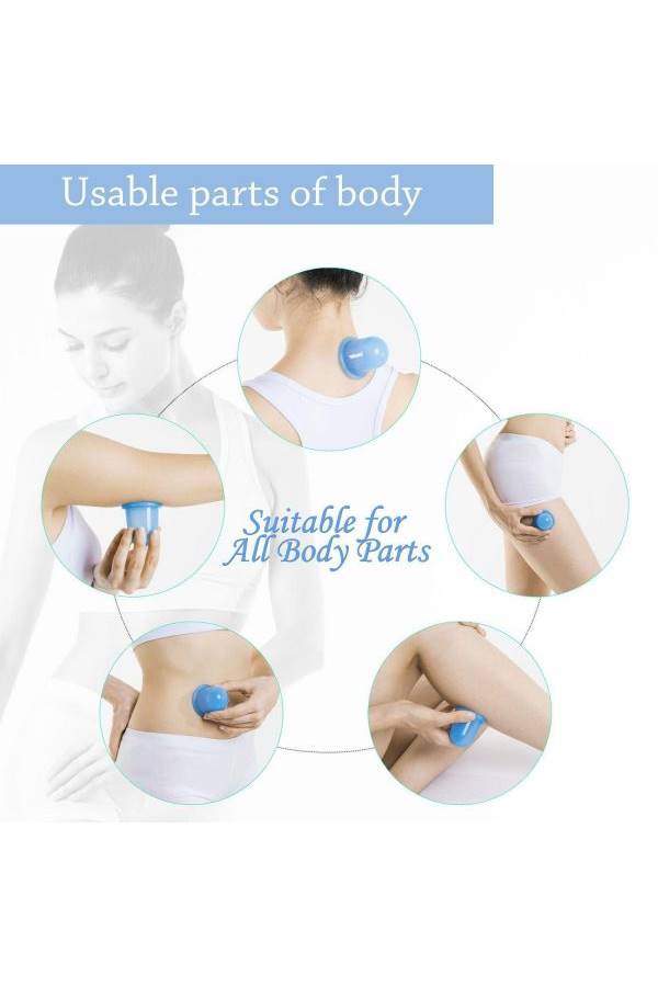 4-Piece Vacuum Cupping Cup Set Clear 160grams - Image 4