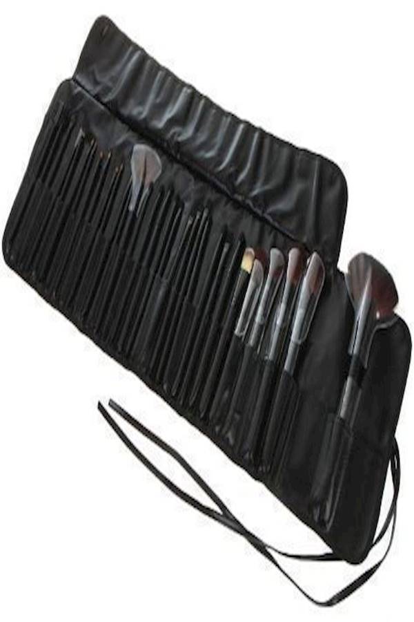 32-Piece Cosmetic Makeup Eyeshadow Soft Brush With Holder Bag - Image 4