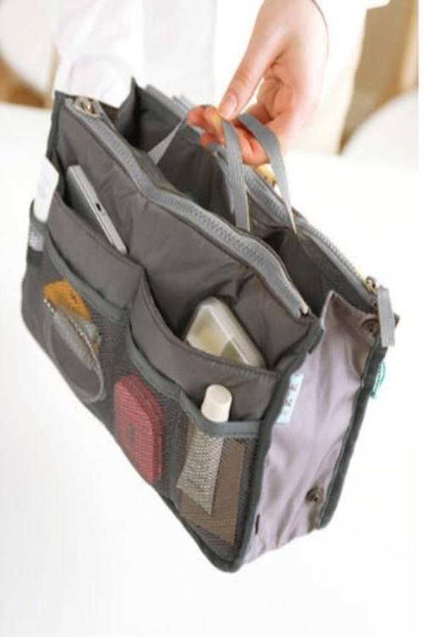 Makeup Organizer Bag Grey - Image 4