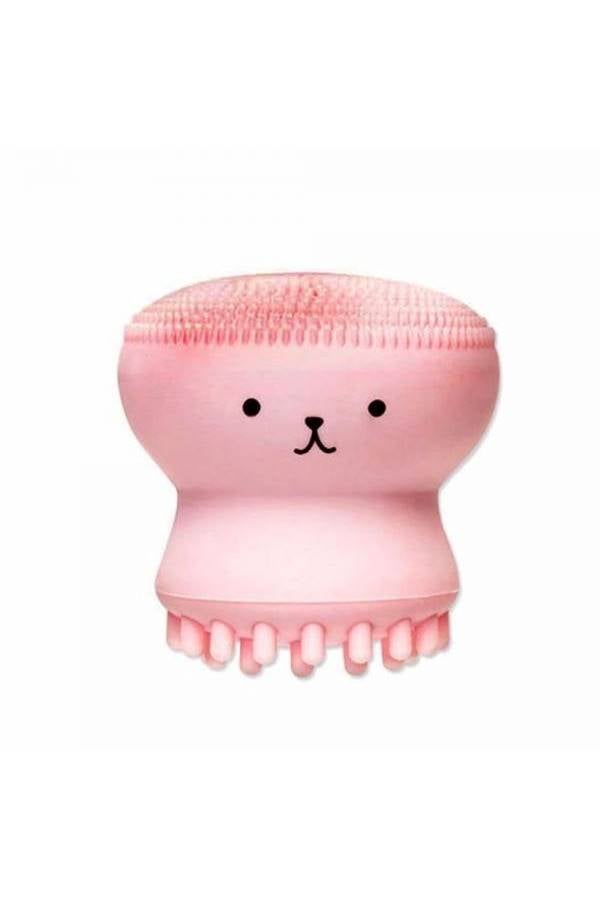 Silicone Facial Cleaning Brush Pink - Image 1