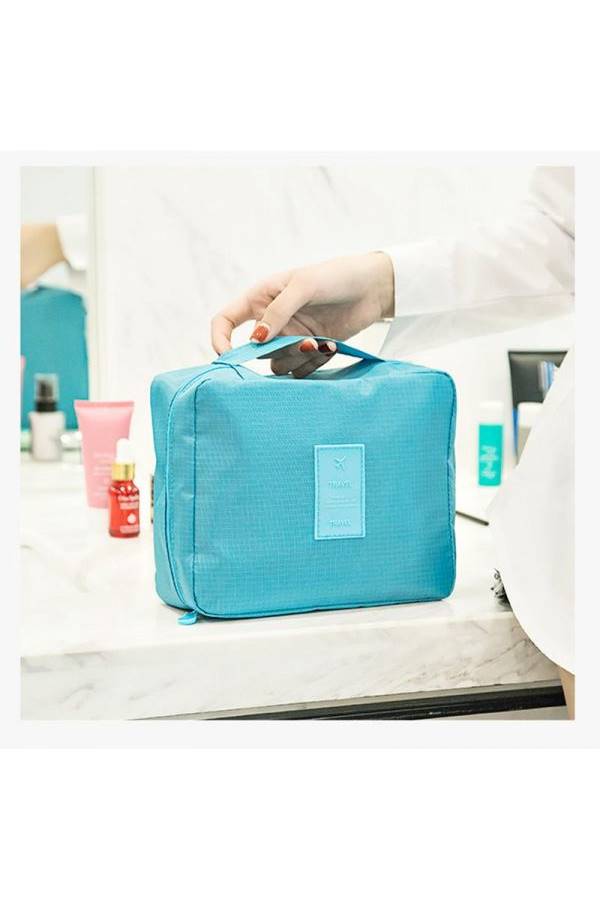 Portable Travel Cosmetic Bags Organizer Blue - Image 4