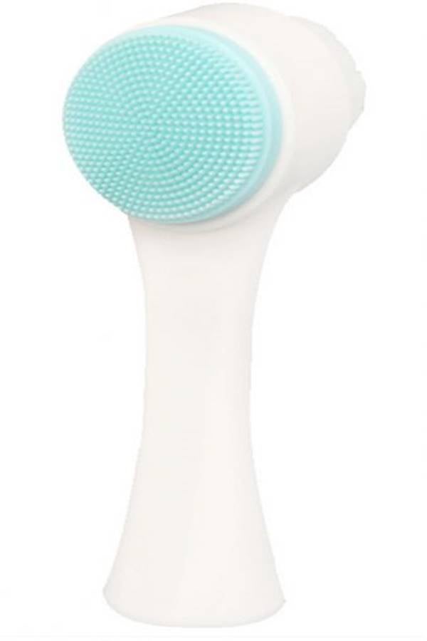 Generic Double Sided Facial Cleansing Brush White/Blue 