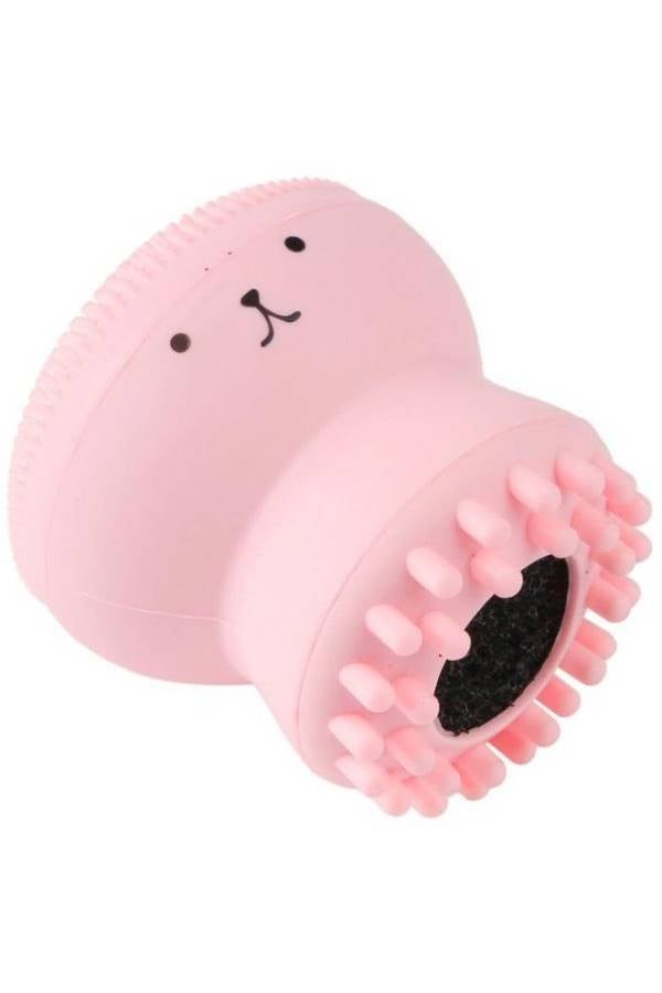 Cartoon Octopus Face Wash Brush Pink - Image 3