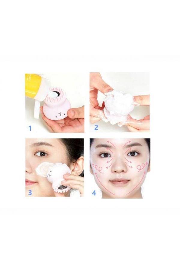 Cartoon Octopus Face Wash Brush Pink - Image 5