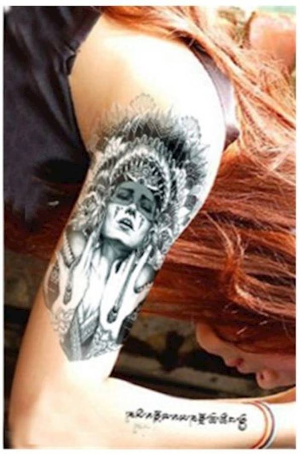 Statue Of Liberty Temporary Tattoo Green/White - Image 2