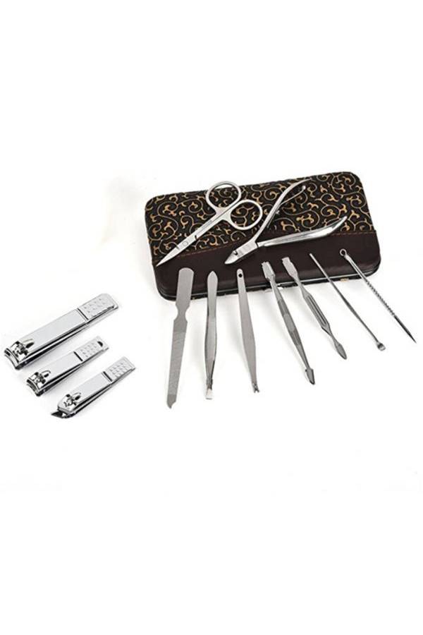 12-Piece Manicure Professional Grooming Kit Silver - Image 5