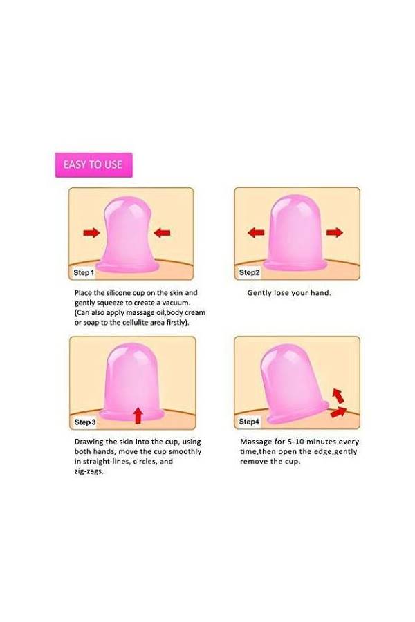 7-Piece Anti Cellulite Cupping Therapy Set Pink - Image 5