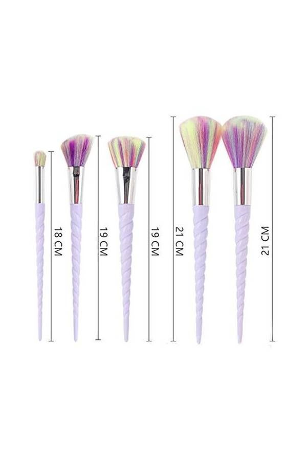Generic 5-Piece Rainbow Makeup Brush Set - Image 3