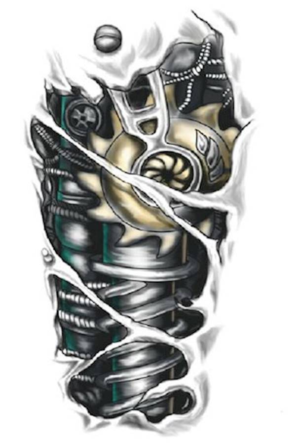 1 Sheet Beauty Decal Waterproof Tattoo Sticker Black - Image 1