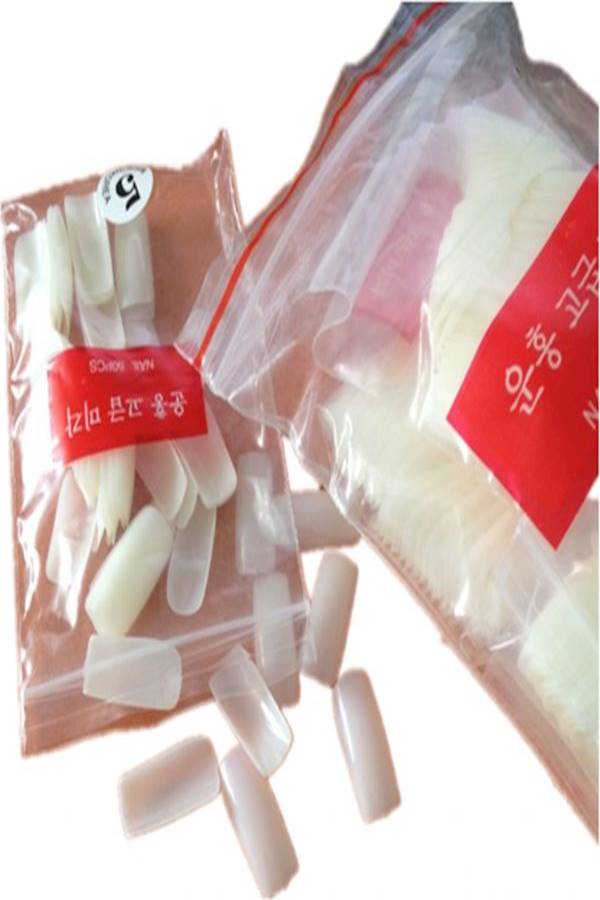 Generic 500-Piece Full Cover Manicure Fake Nail Tip Set Clear  - Image 1