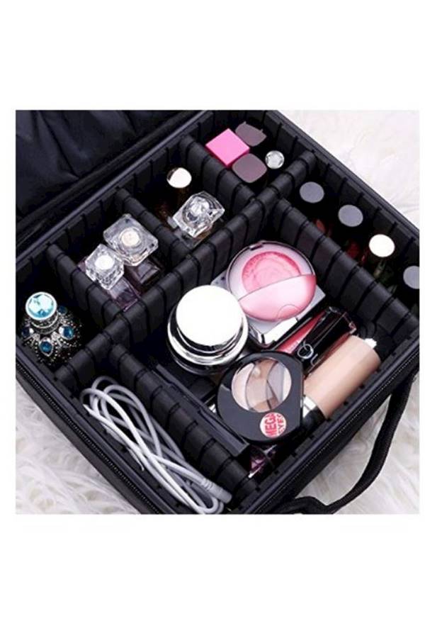 حقيبة تنظيم مستحضرات التجميل أسود - Image 2