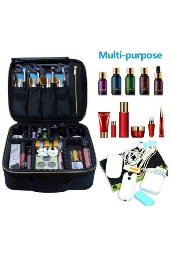 حقيبة تنظيم مستحضرات التجميل أسود - Image 3