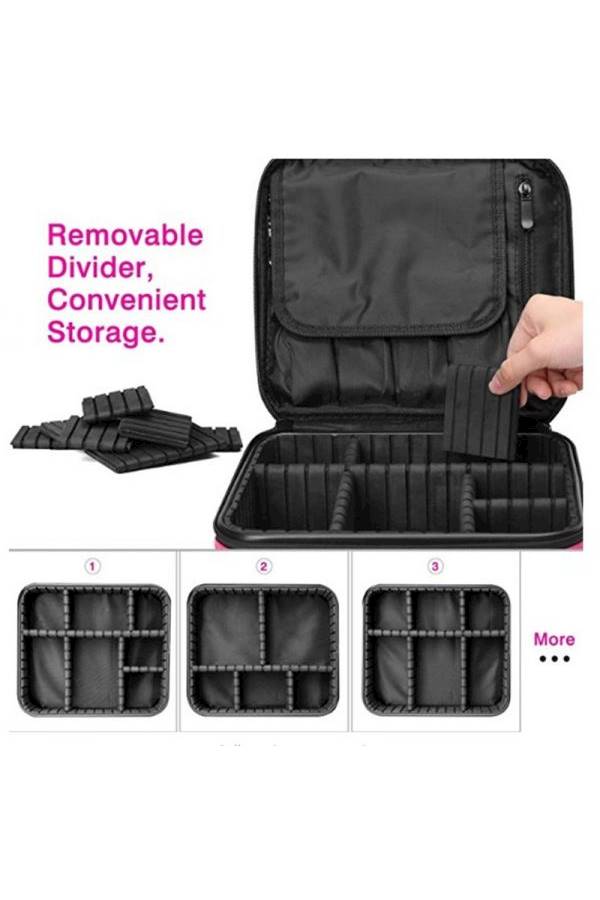 حقيبة تنظيم مستحضرات التجميل أسود - Image 5