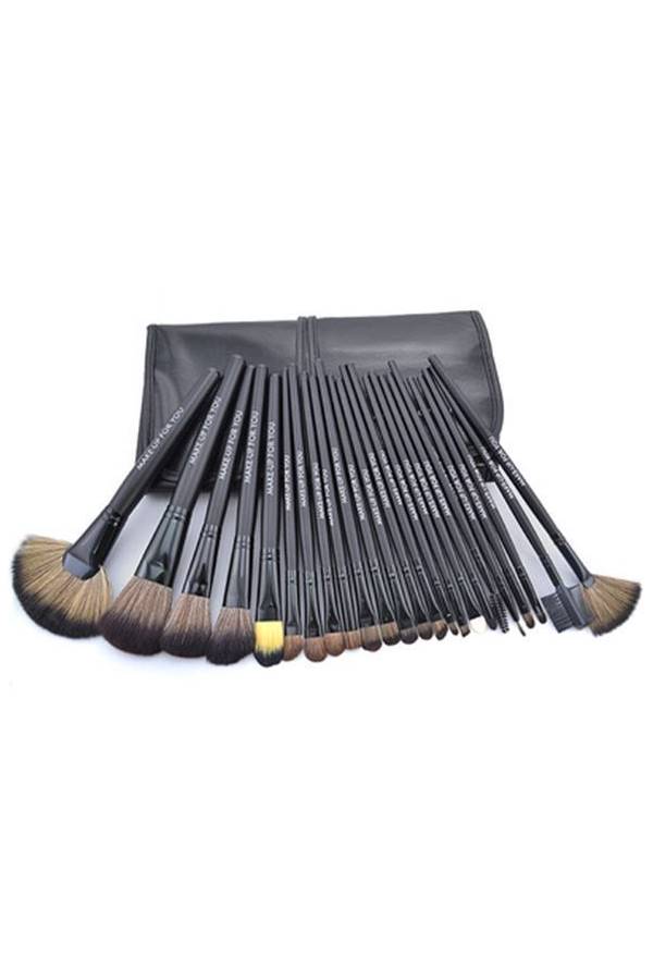 MSQ 24-Piece Professional Makeup Brush Set Black  - Image 2