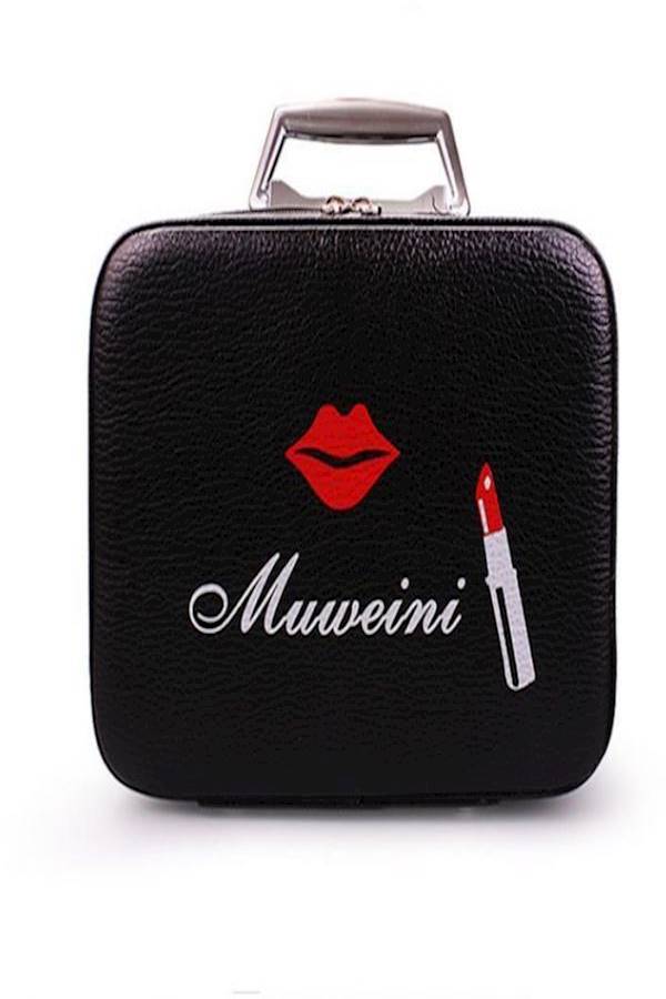 Makeup Case With Mirror Black/White/Red - Image 1