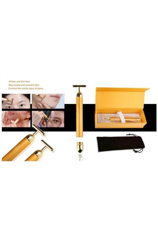 عصا تدليك الوجه ثلاثية الأبعاد مطلية بالذهب عيار 24 قيراطًا - Image 4