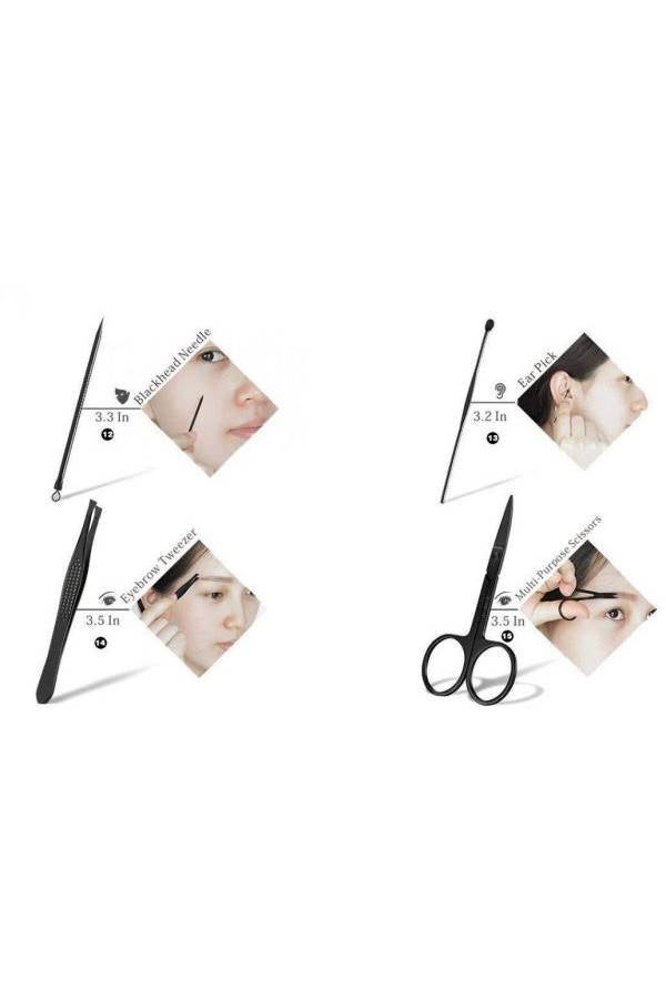 طقم قص الأظافر 15 في 1 فضي / أصفر - Image 3