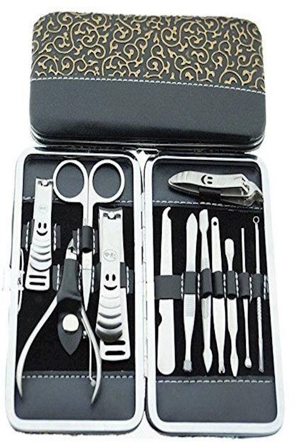 طقم أدوات مانيكير وباديكير فضي - Image 1