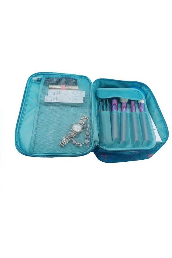 Portable Cosmetic Organizer Blue/Pink - Image 5