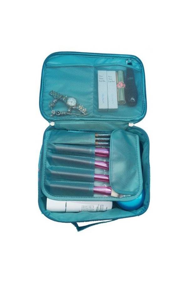 Portable Cosmetic Organizer Blue/Pink - Image 4