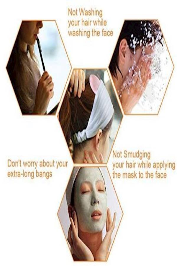 2-Piece Facial Mask Brush With Hair Band Beige/Silver/White - Image 4