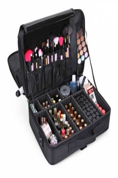 Detachable Cosmetic Makeup Bag Black