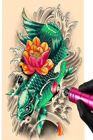 10-Piece Double Sided Tattoo Skin Practice Sheets Beige - view 5