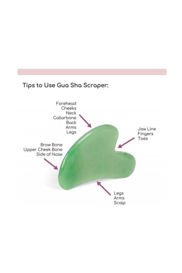 طقم تدليك الوجه Jade Roller  مكون من قطعتين أخضر - Image 3