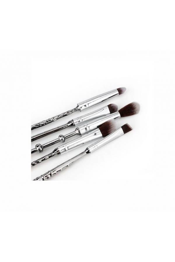 5-Piece Harry Potter Magic Wand Face Brushes Silver/Black - Image 4