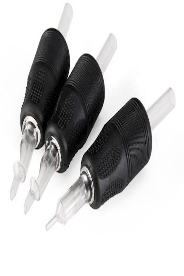 3-Piece Disposable Tattoo Tube Set Black/Clear - Image 2