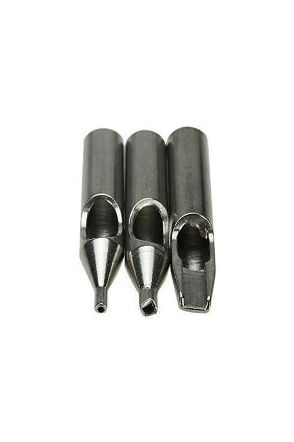 22-Piece Steel Tips Set For Tattoo Machine Needle Grip Tube Silver - Image 3