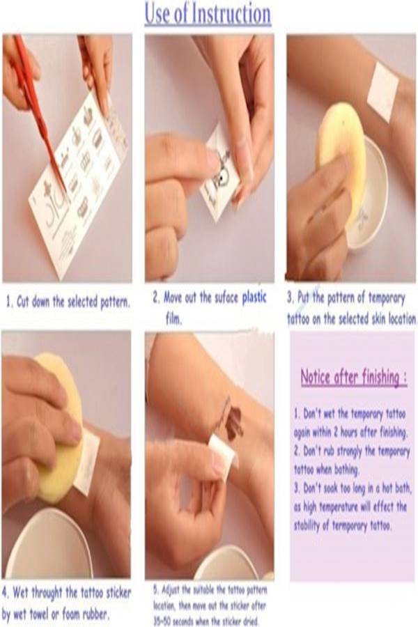 Butterfly Clic Fake Temporary Tattoo Sticker Black - Image 3