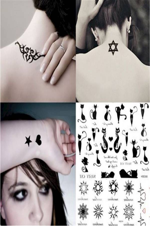 Butterfly Clic Fake Temporary Tattoo Sticker Black - Image 4
