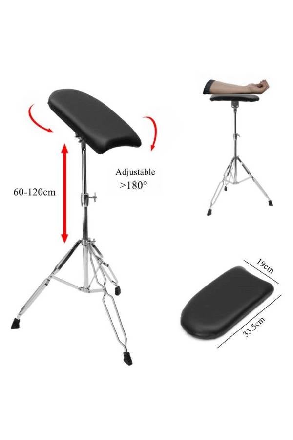 Generic Tattoo Shelf Bracket Rest Stand Silver/Black  - Image 2
